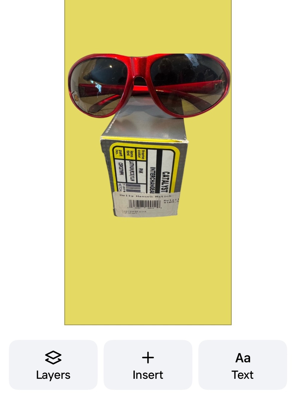 SMITH Red Oversized Aviator Sunglasses